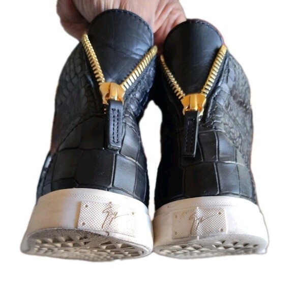 Guisepppe Zanotti London TR Donna Stamped Croc Mid Top Sneaker Women's Size... - Picture 12 of 16